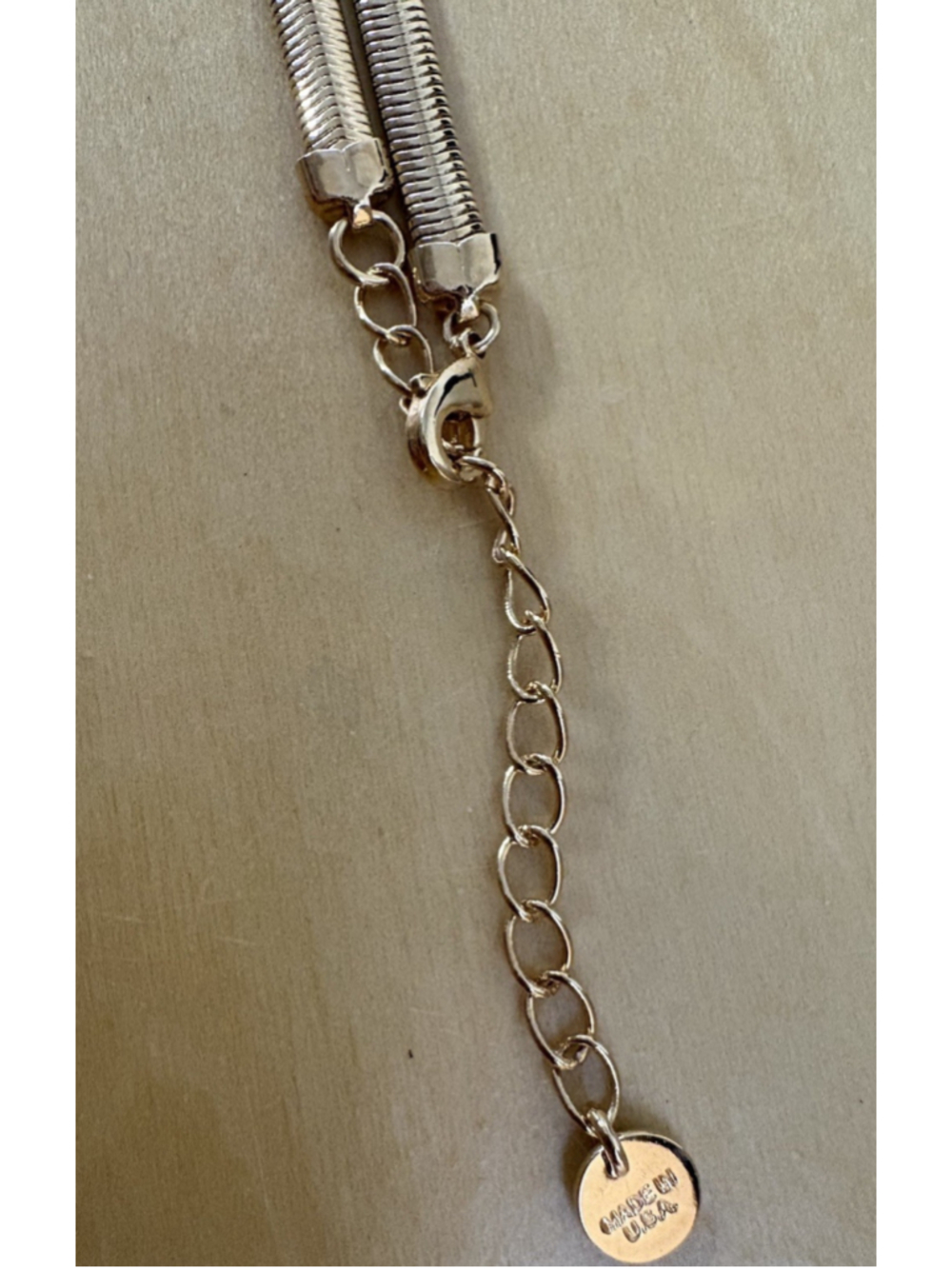 Brook & York Izzy Herringbone Gold Plated Chain Necklace Layering Jewelry - Picture 4 of 8